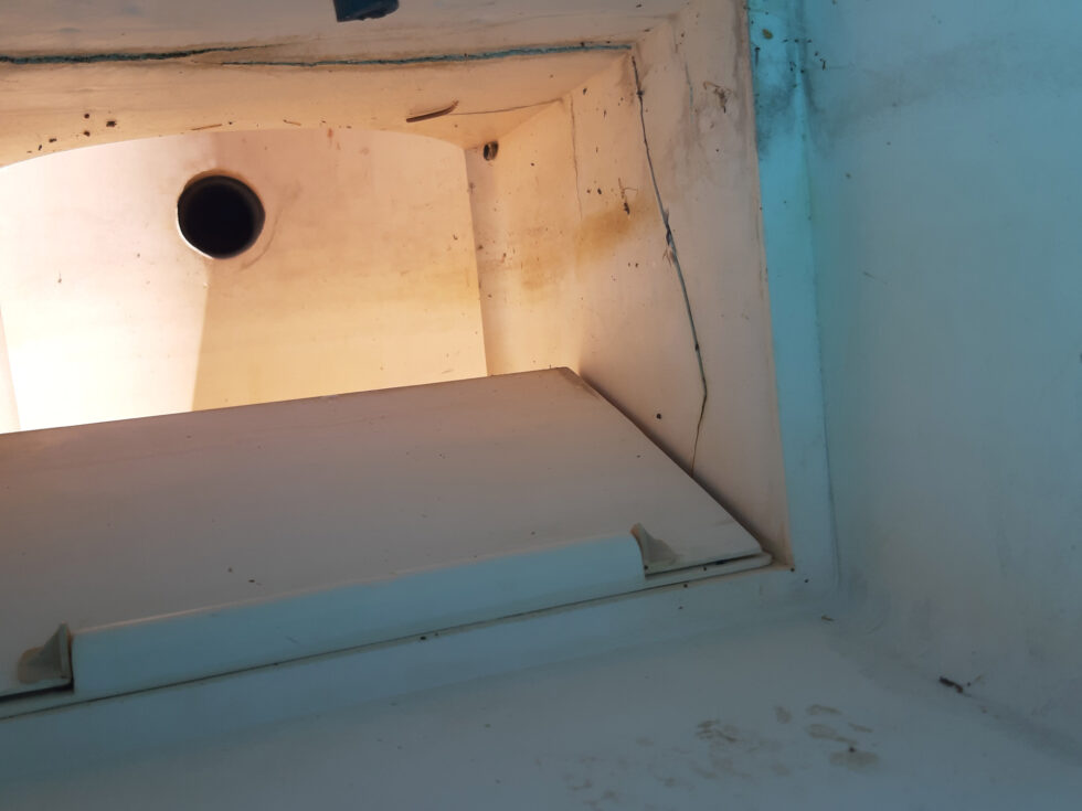 fissures dans skimmer